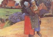 Breton Peasants (mk09) Paul Gauguin